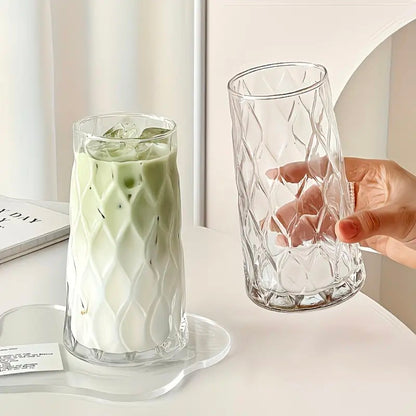 6pcs Diamond Rhombus Glass Cup Set