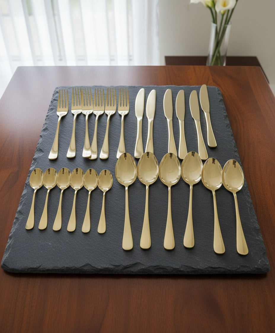 24-Piece Gold Cutlery Set