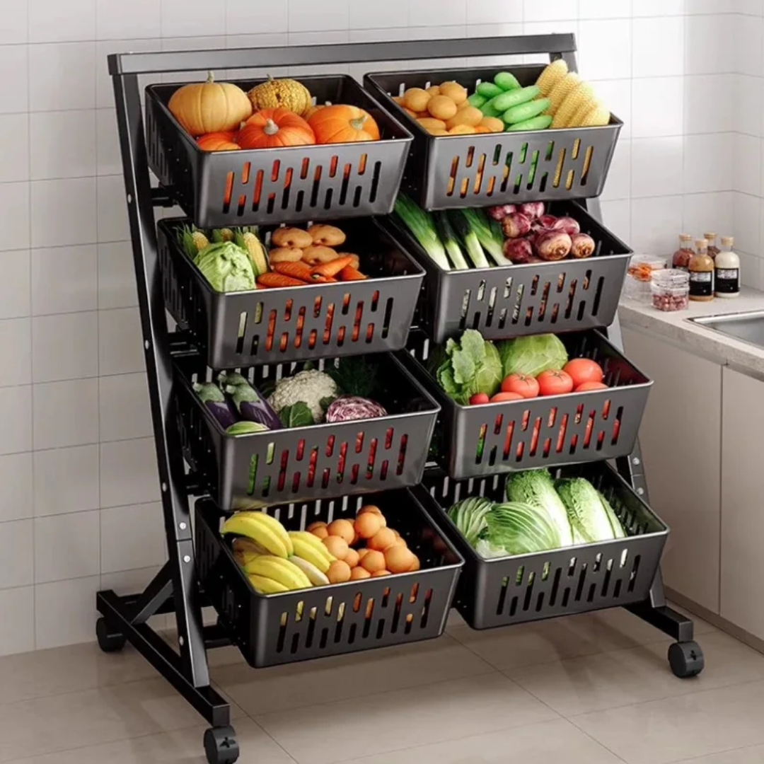 4-Layer Vegetable Basket Rack