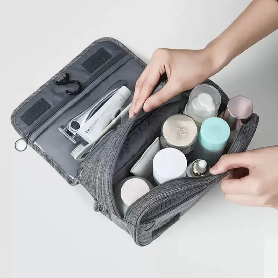 Portable Cosmetic Makeup Toiletry Bag with Hook