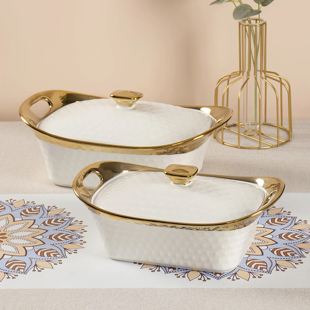 3Pcs Elegant Simple Serving Dishes