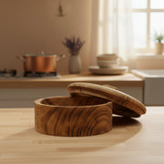 Bamboo chapati serving dish with smooth finish measuring 12 × 8 inches