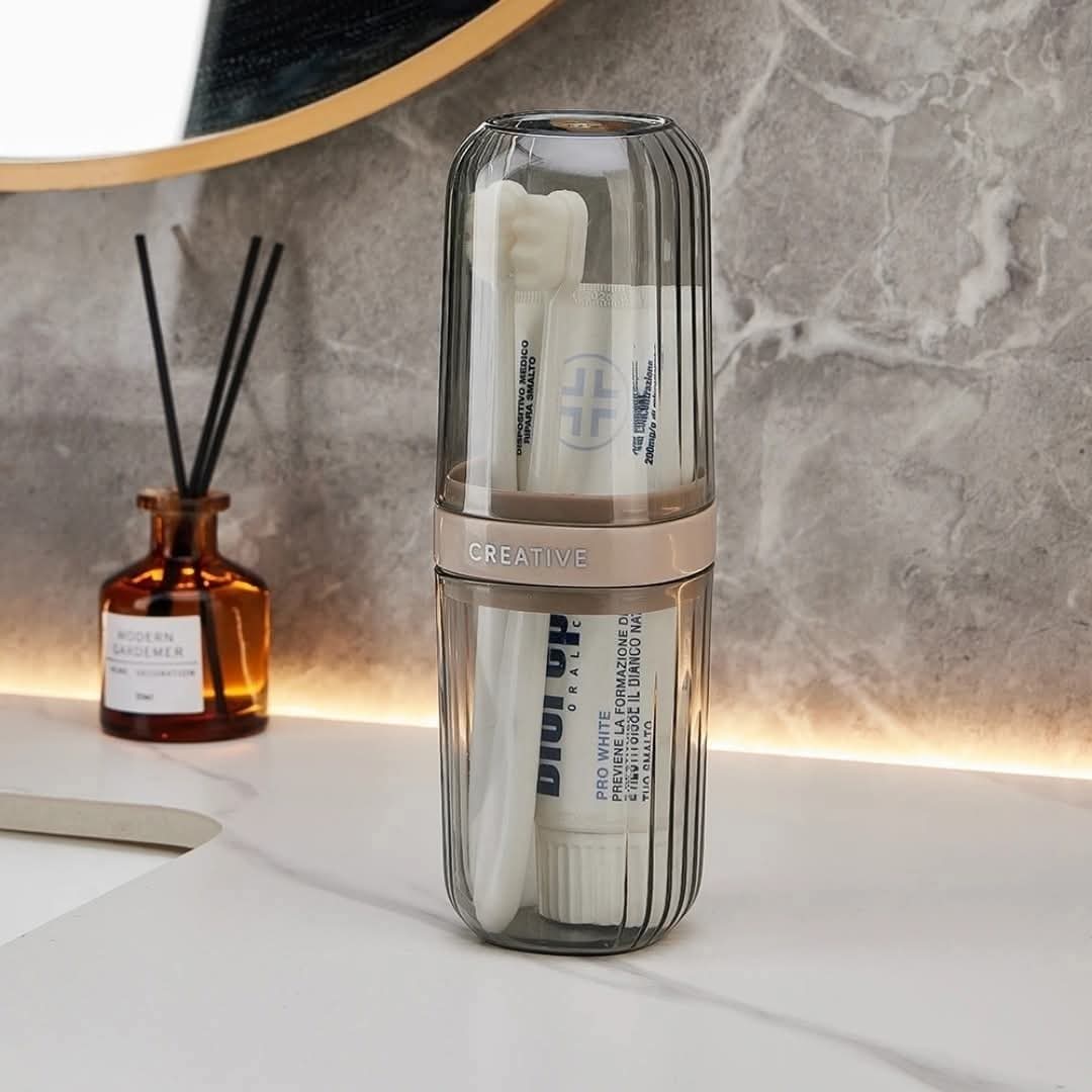 2Pcs Acrylic Toothbrush Holder