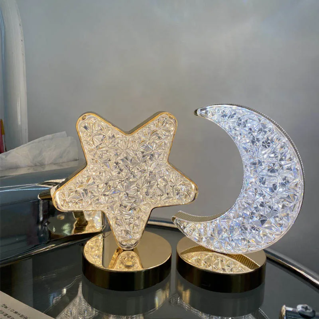 Star, Moon & Round Table Lamp