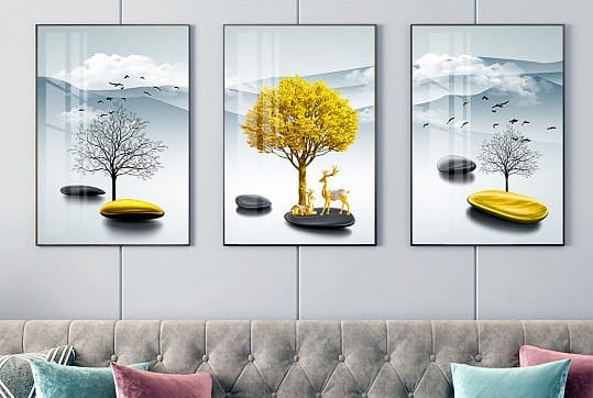 3Pc Wooden Wall Hangings