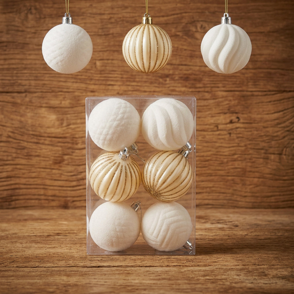 6cm Christmas Ball Ornaments Set of 6 in Colours as Shown in the Product Photo available in Nairobi, Kenya