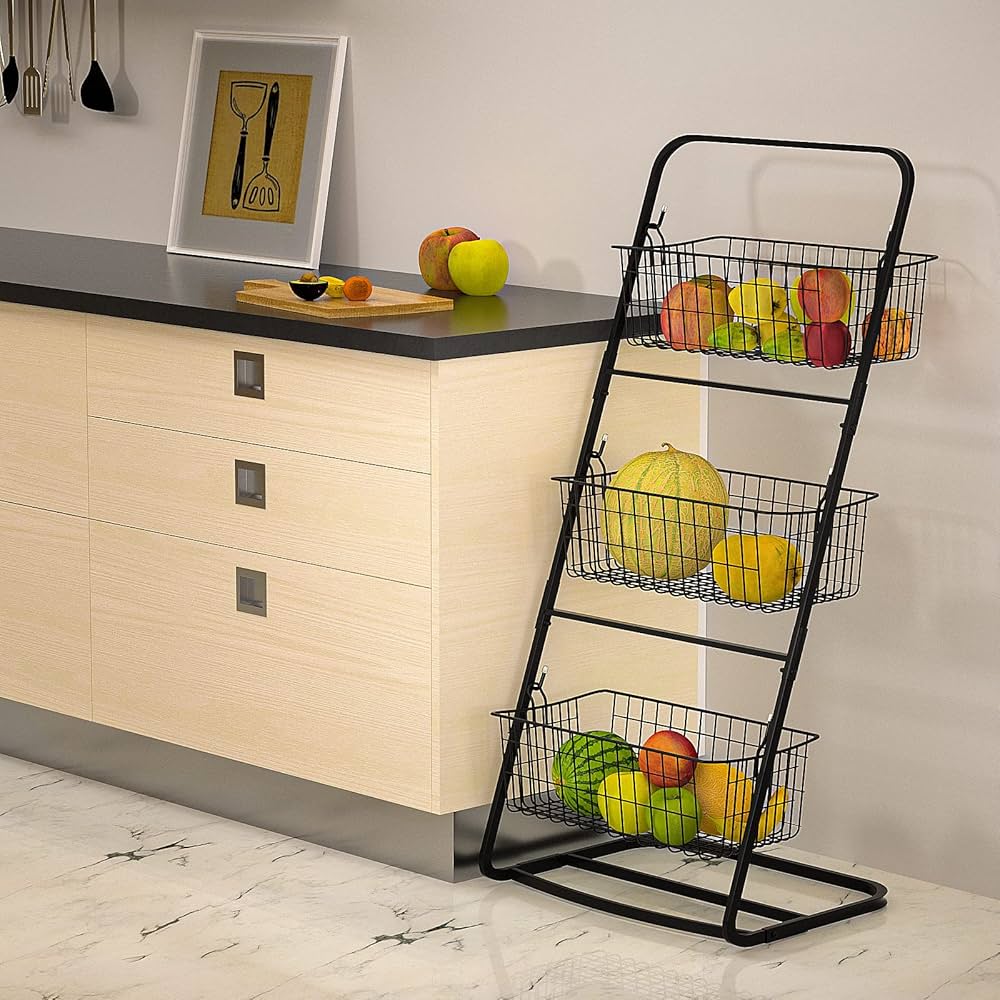 3 tier fruit grocery rack