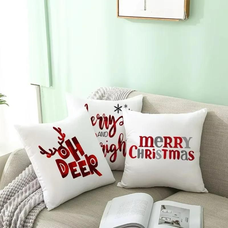 5Pcs Set Christmas Themed Pillow Covers