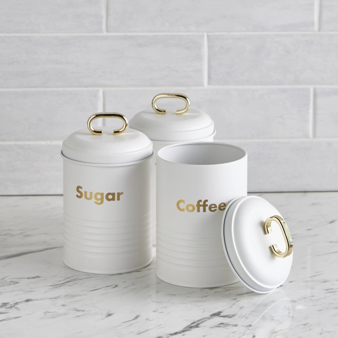 Bread Bin And 3 Canister