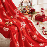 Christmas Reindeer Double-Layer Throw Blanket