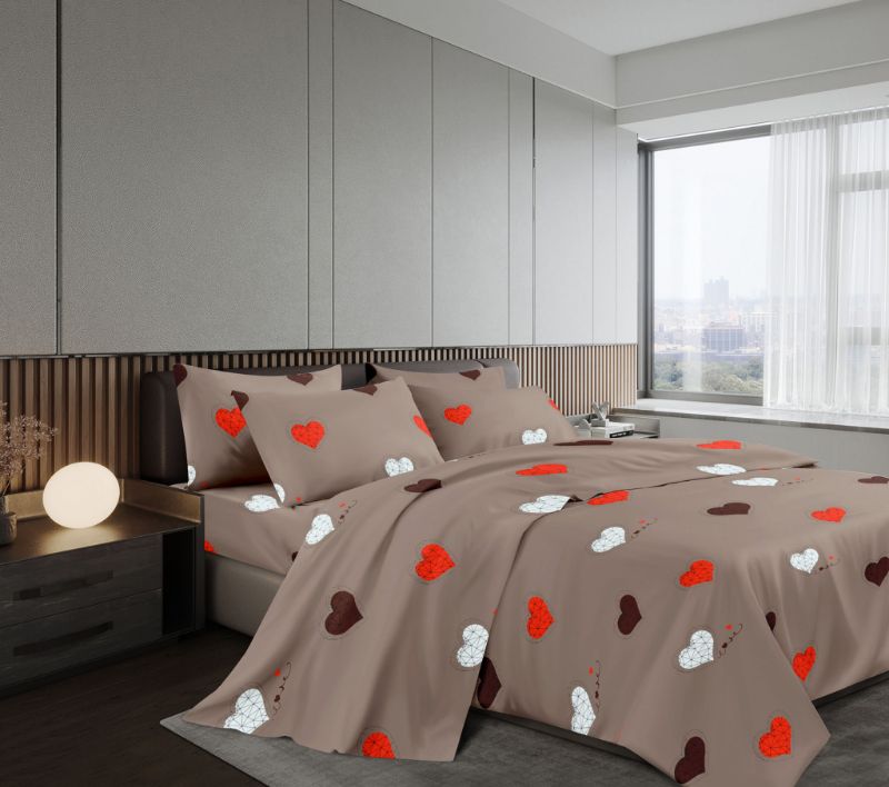 4Pc 4×6 ft Bedsheets Set with Pillow Cases