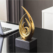 Modern abstract ceramic sculpture figurine for home or office décor