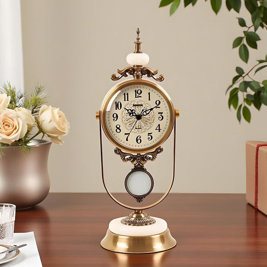Modern digital mantel clock with clear display and sleek design