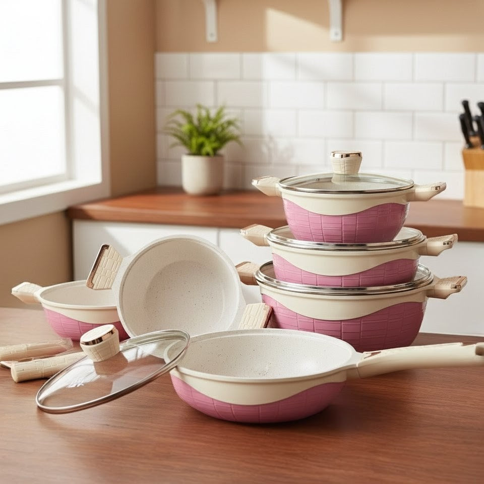 10pcs Ceramic Cookware Set