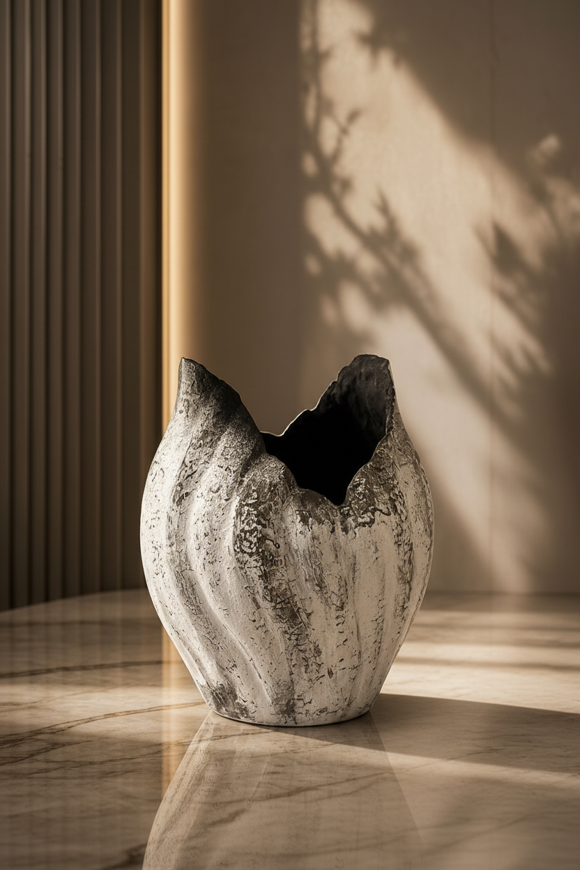 Shell-Inspired Statement Vase Set
