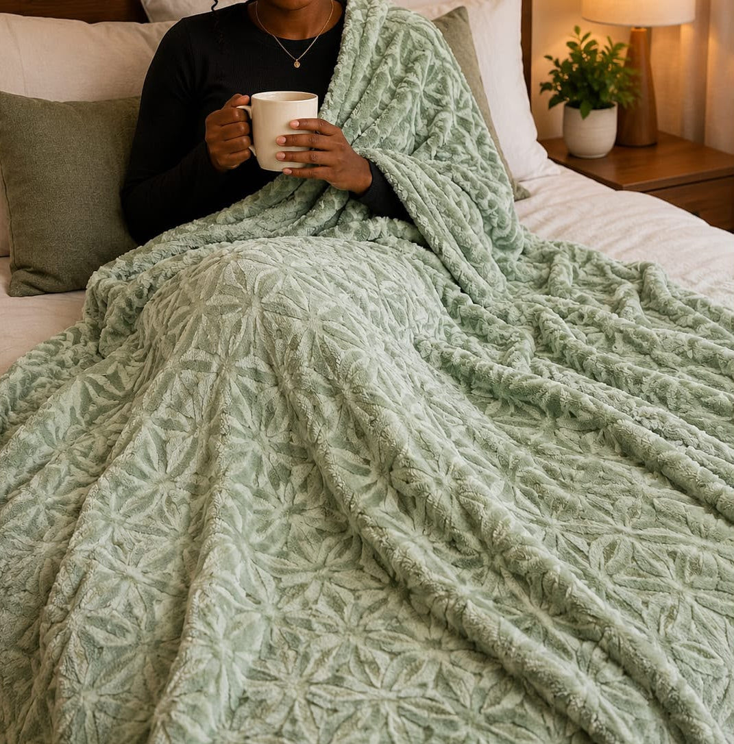 Textured Fleece Blanket 200 × 230 cm