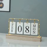 Desktop Calendar with Fairy Lights