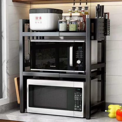 Double Layer Heavy Duty Adjustable Microwave Stand