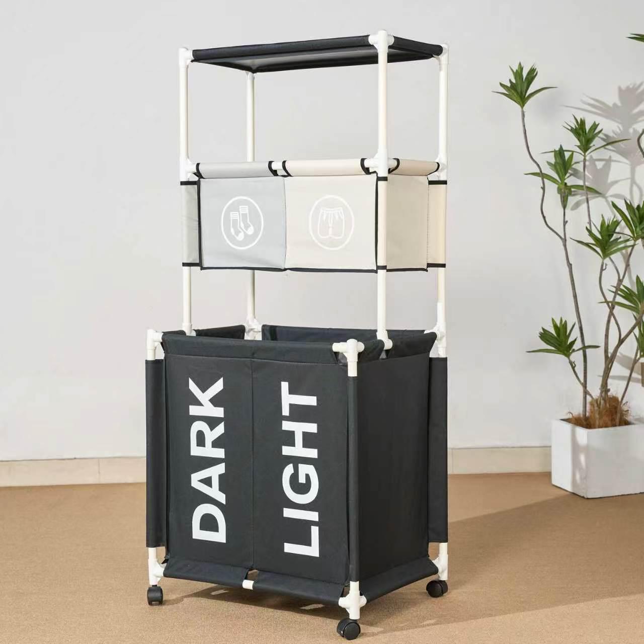 3 Tier Rolling Laundry Hamper