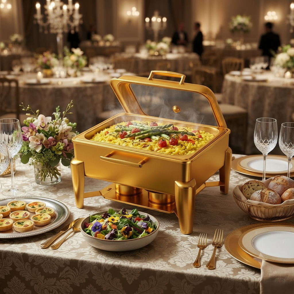 6L Hydraulic Stainless Steel Chafing Dish