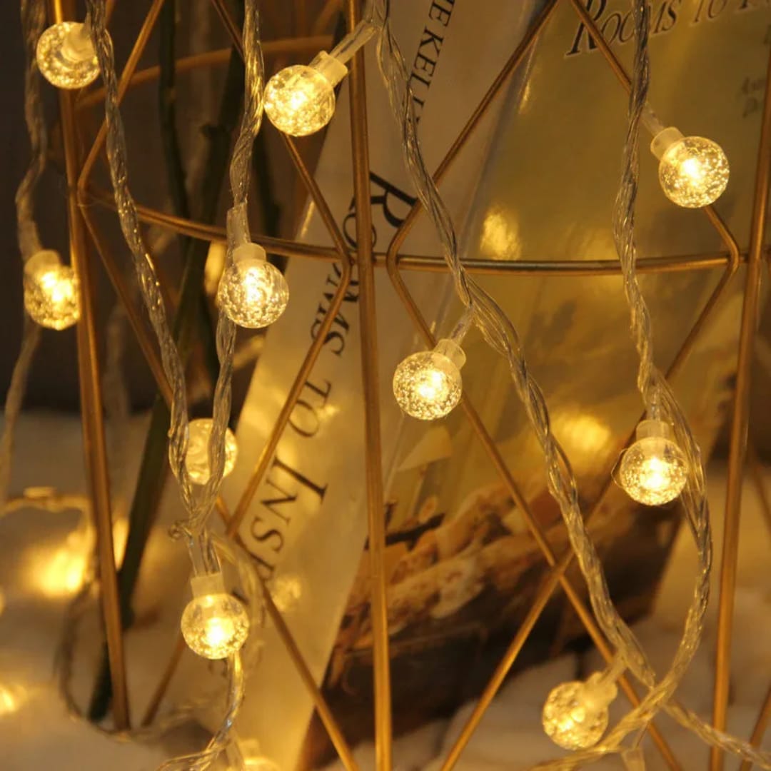 6-Meter LED String Lights – Battery Operated with Remote Control