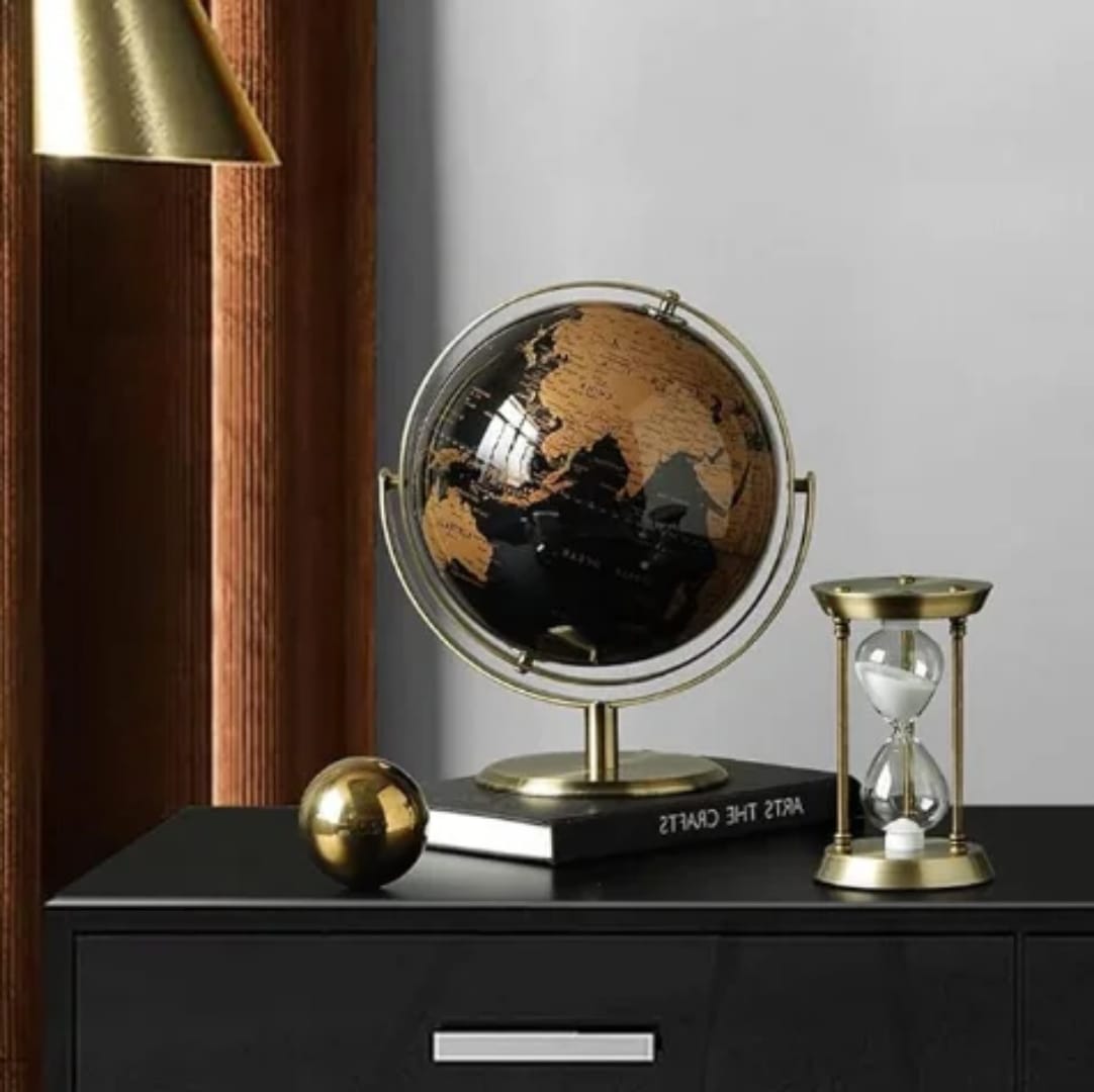 Retro World Globe 32cm with Rotating Stand