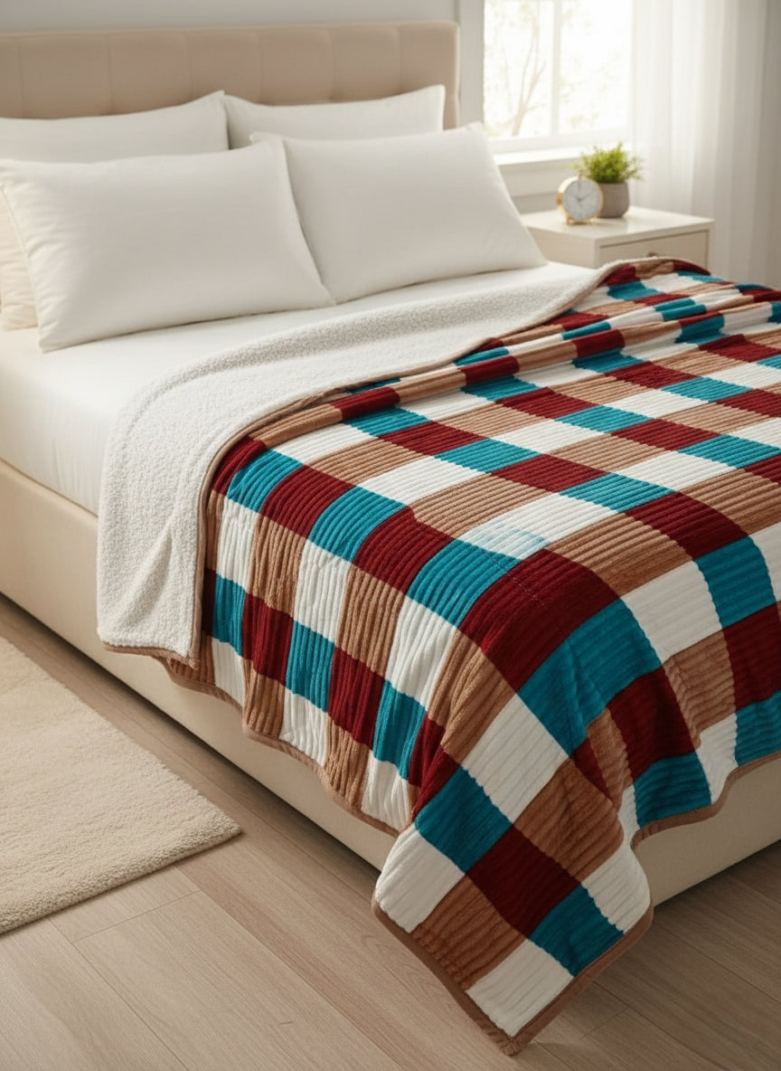 Double-Sided Warm Throw Blanket