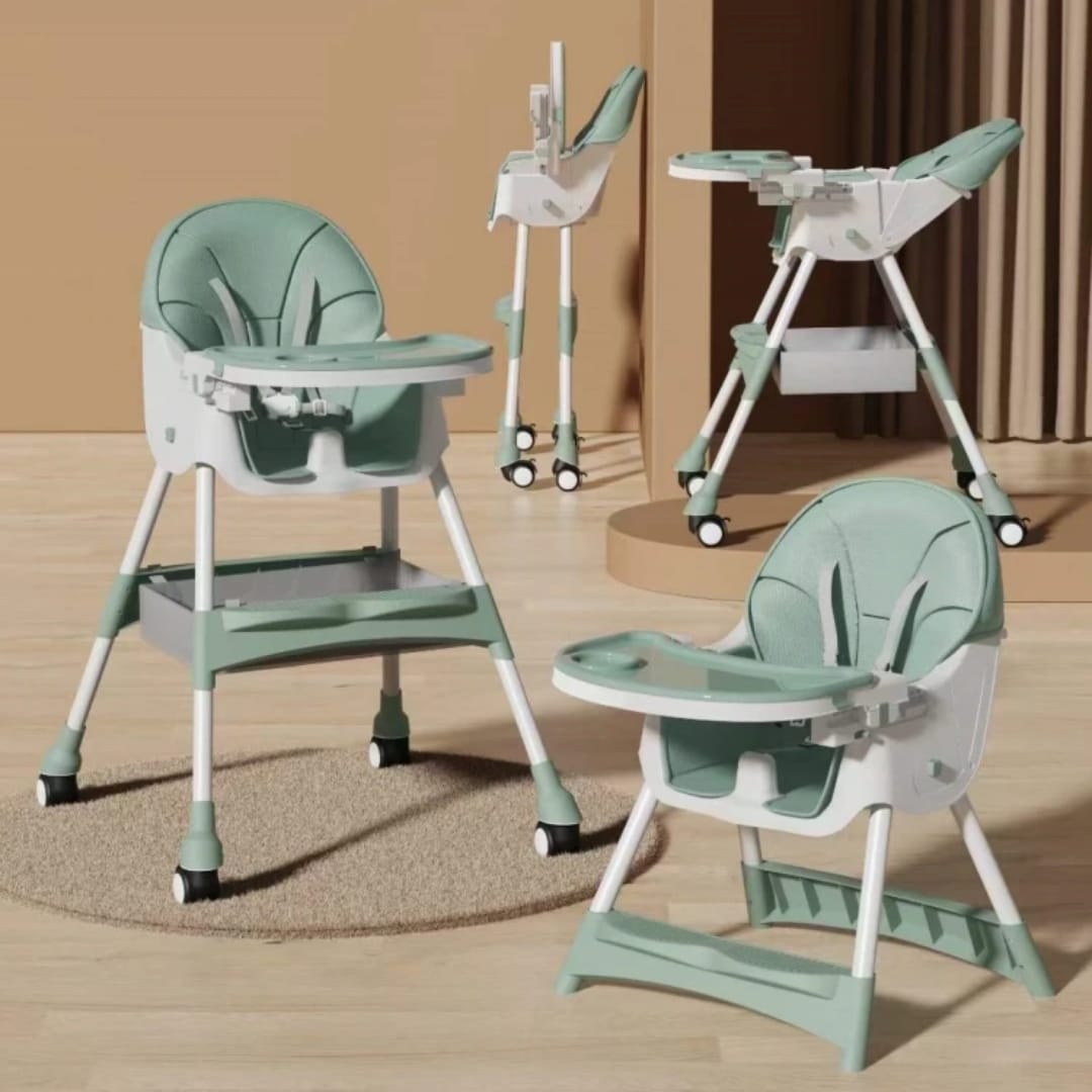 Foldable portable baby high chair and bed made of PP material, single unit