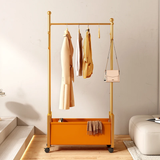 Metallic Clothes Rack with Wheels