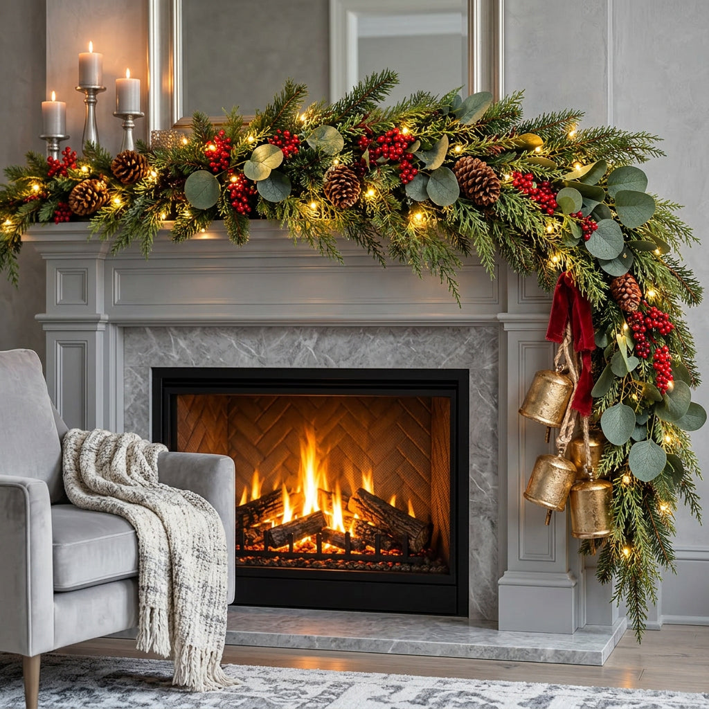 270cm Christmas Garland with 50 LED Lights
