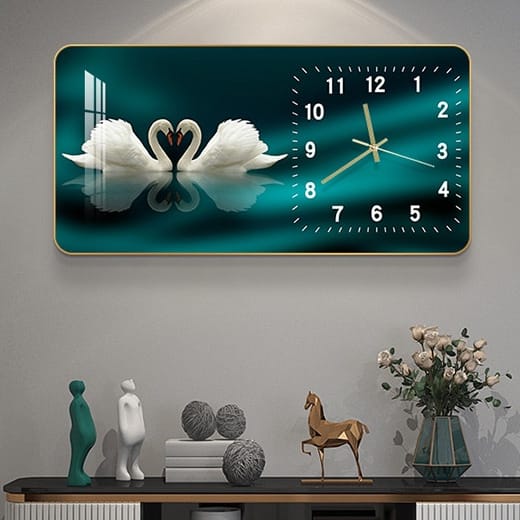 Porcelain decorative wall clock with elegant design for home or office.