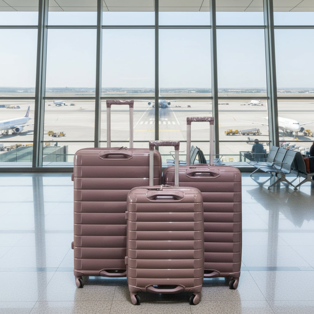 3 Piece Rubber Suitcase Set