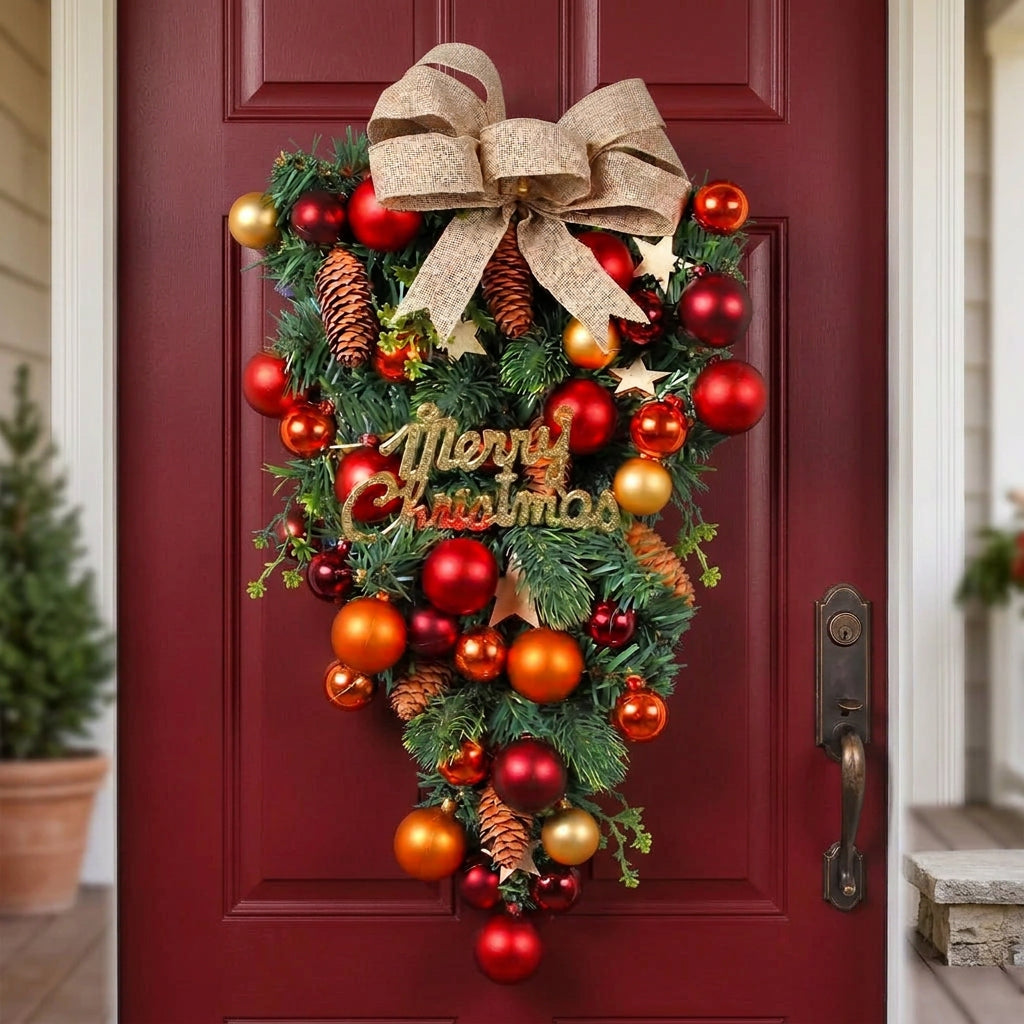 Front Door Hanging Wreath for Christmas Decorations
