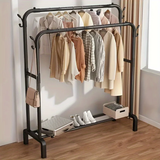 Double Pole Sturdy Clothes Rack