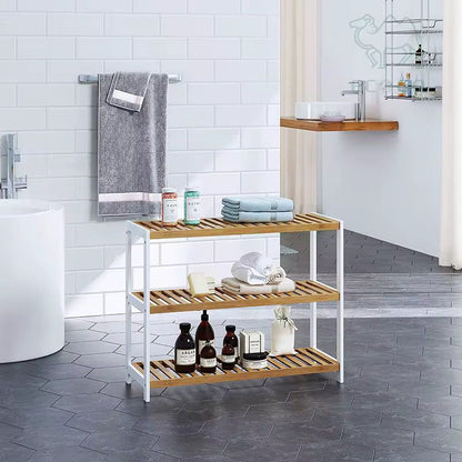 3-Layer Natural Bamboo Shoe Rack Storage Organizer