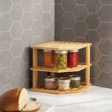 3 Tier Corner Bamboo Storage Rack