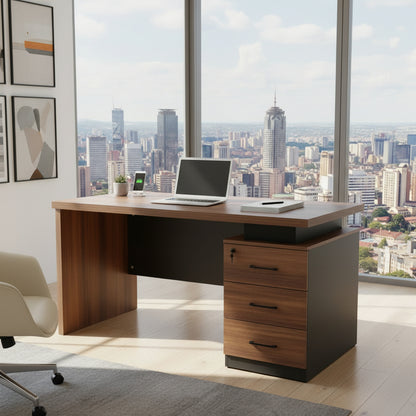 1.4 meter office table with spacious working surface for office or home use