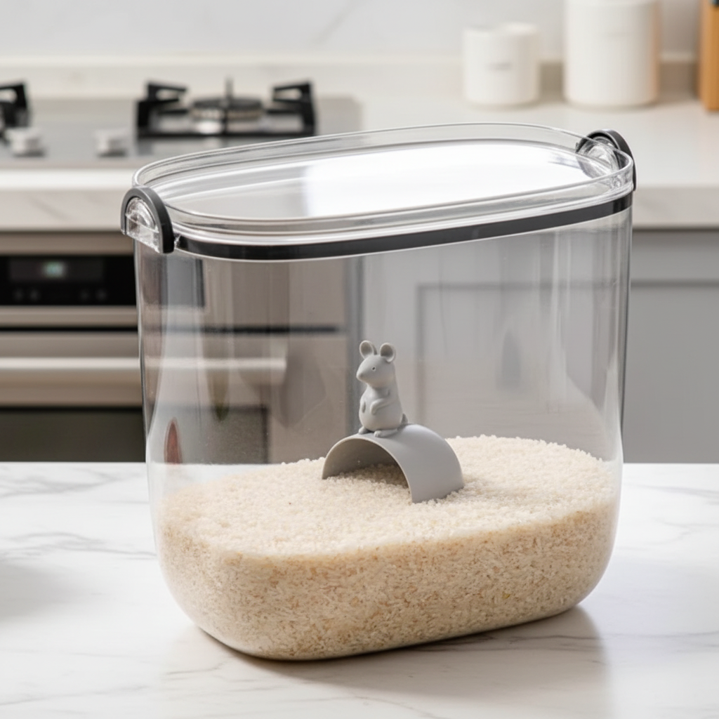 10kg Acrylic Rice and Cereal Airtight Storage Container with Scoop