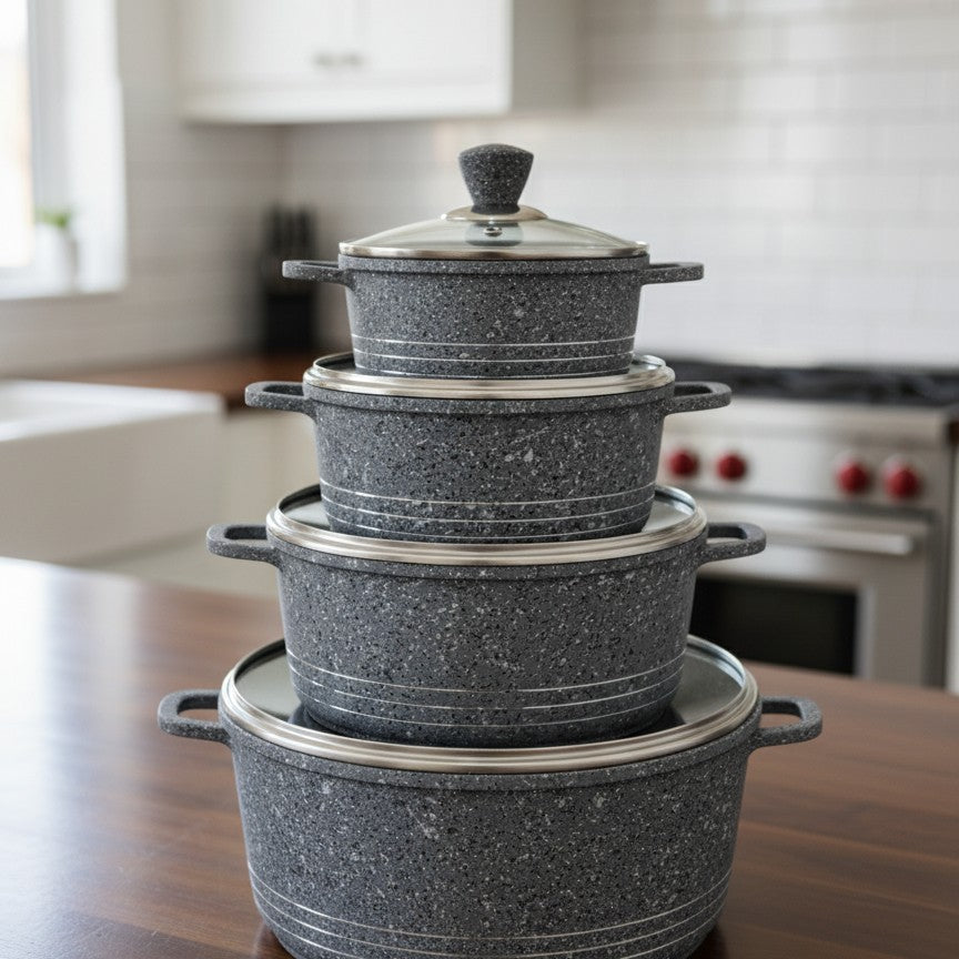 Cookware Set 4 Pieces Grey