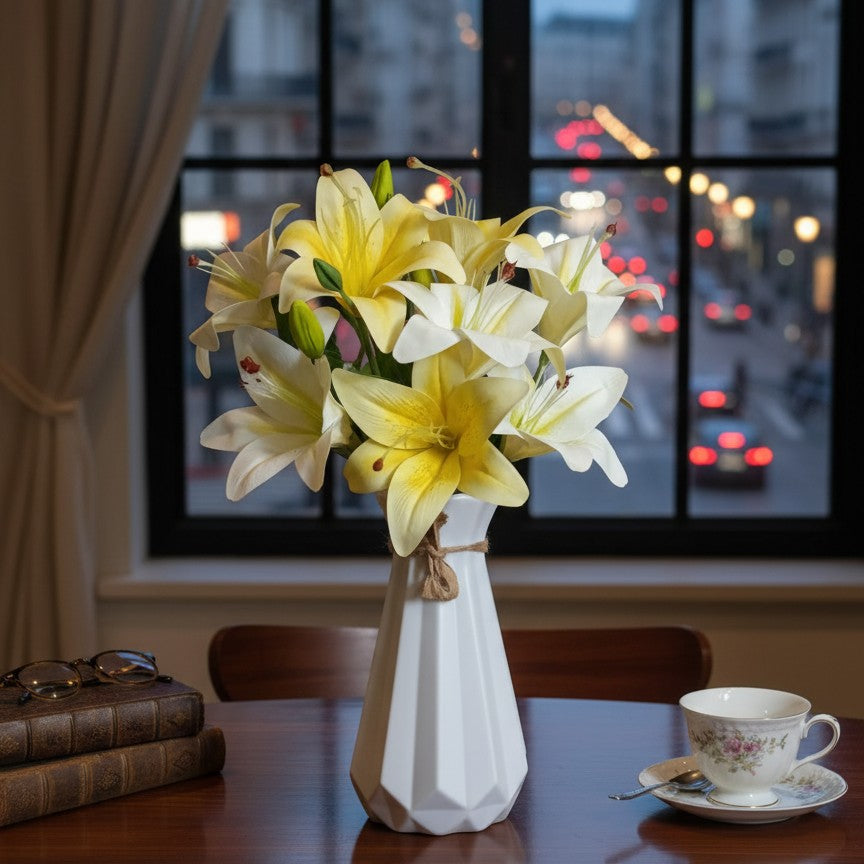 Tiger Lilies with Plastic Vase
