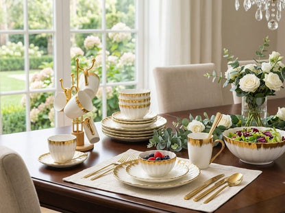 44 Piece Shell Dinner Set