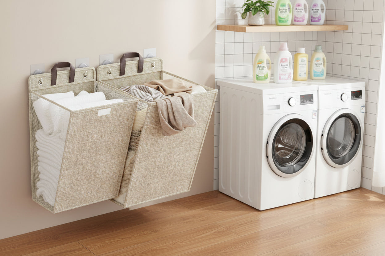 Foldable Adhesive Laundry Basket