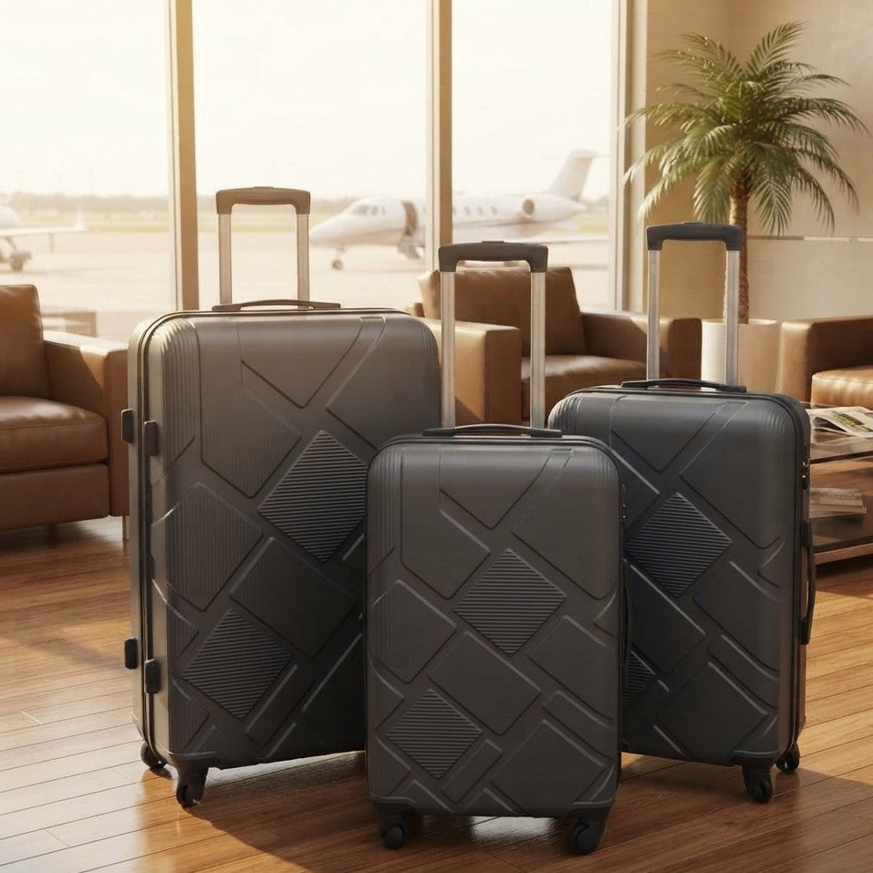 3Piece Suitcase Set with Double Zip
