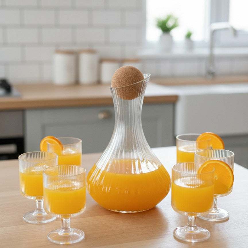 Decanter With 6 Glasses Set