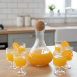 Decanter With 6 Glasses Set