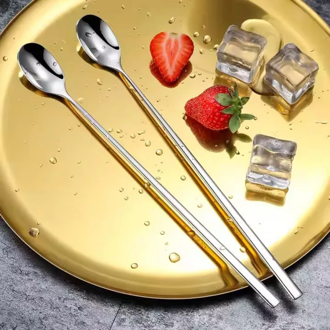 6Pcs Long Teaspoon Set