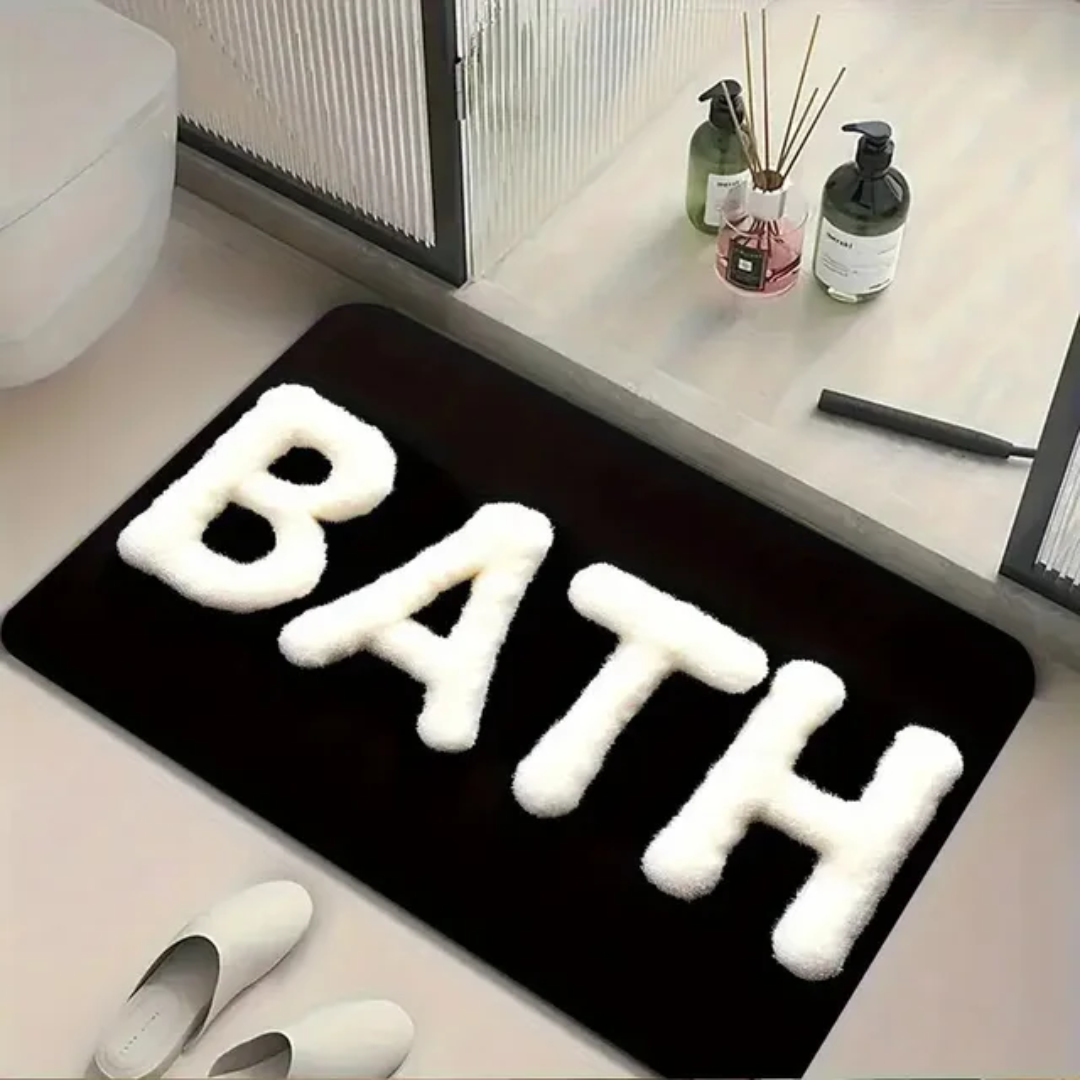 Black Diatom Bathroom Mat 50 × 80 cm