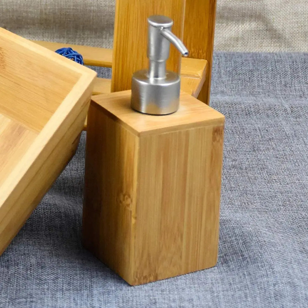 Eco-Friendly Bamboo Soap Dispenser 2 Piece Set