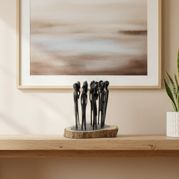 Crowded Maasai Décor Handcrafted African Art