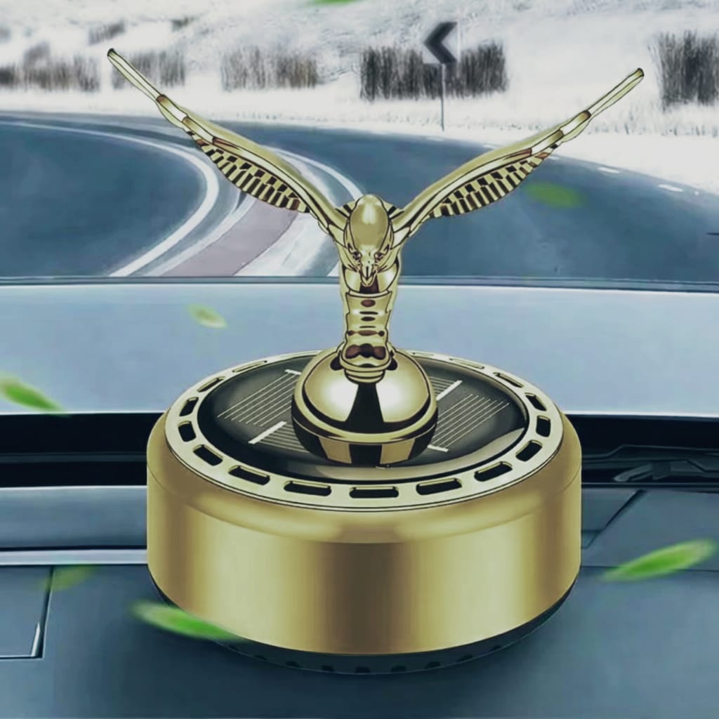 Automatic Rotating Solar Car Dashboard Air Freshener